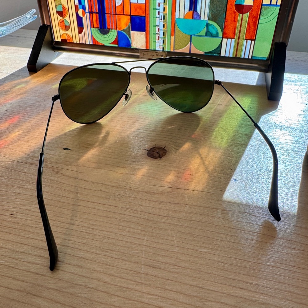 Ray-Ban Classic Black Aviator Metal Sunglasses 3025 135 53 14 unisex - Picture 2 of 9